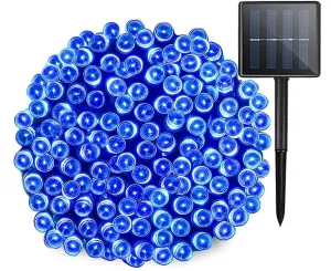 100 Blue LED Solar Fairy Lights