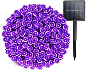 100 Purple LED Solar Fairy Lights