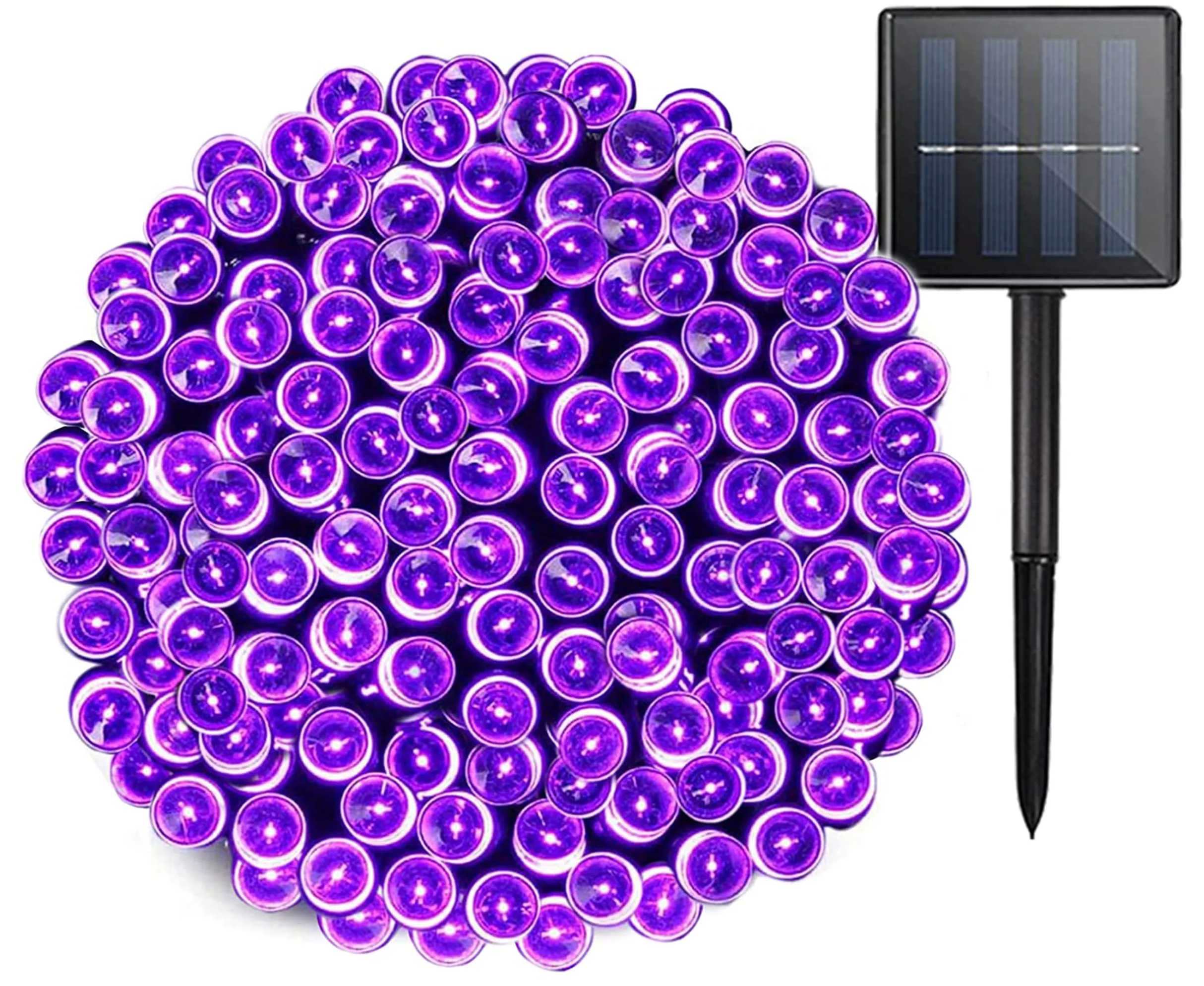 100 Purple LED Solar Fairy Lights