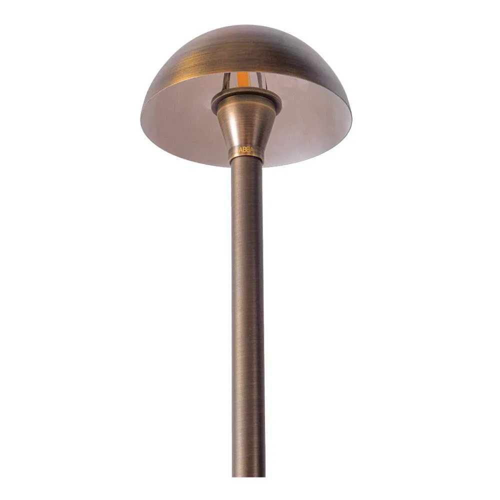 12V Landscape Mushroom LED Path Light 18" 3W 3000K Brass