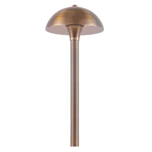 12V Landscape Mushroom LED Path Light 18" 3W 3000K Brass