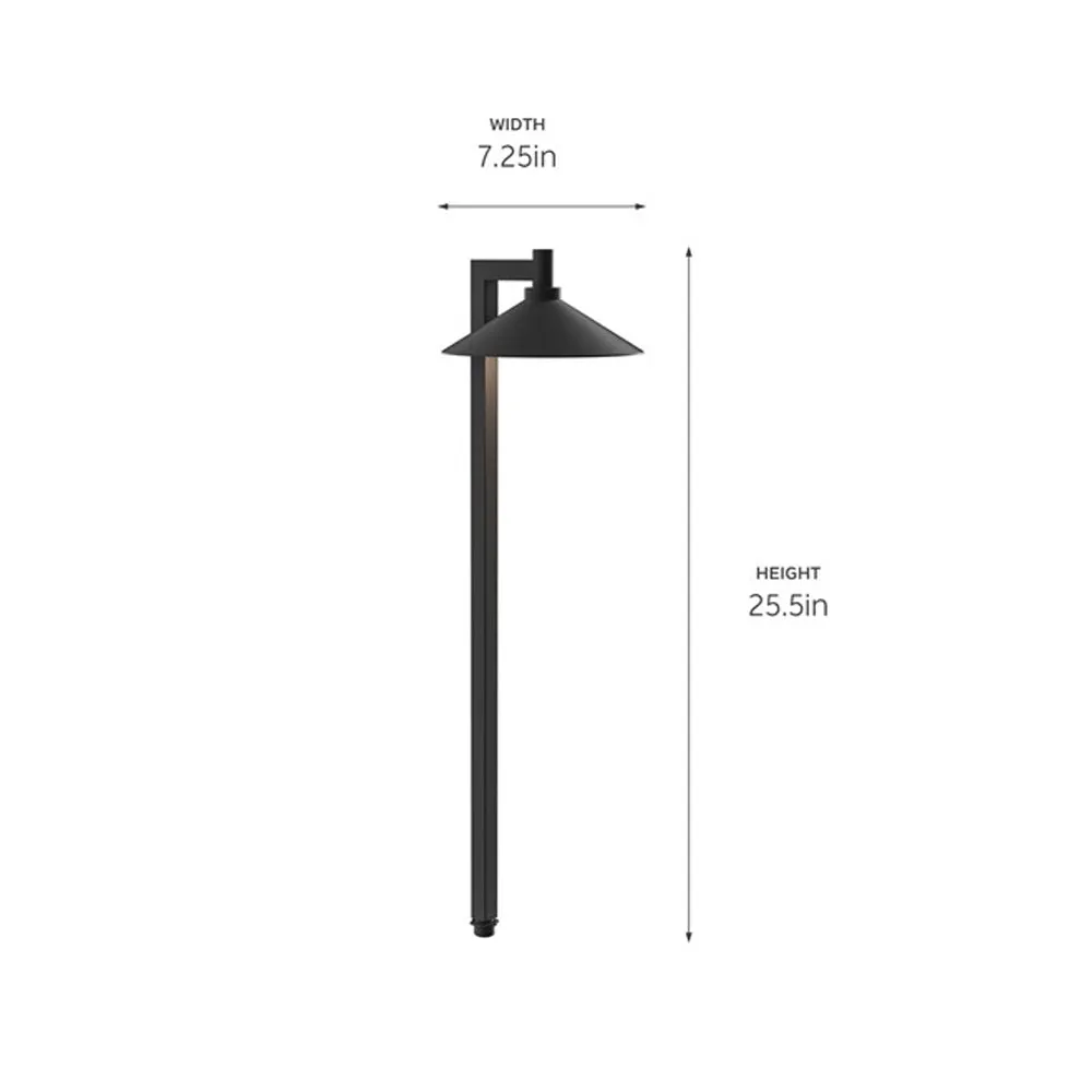 12V path and Spread Light 3000K Aluminum Black