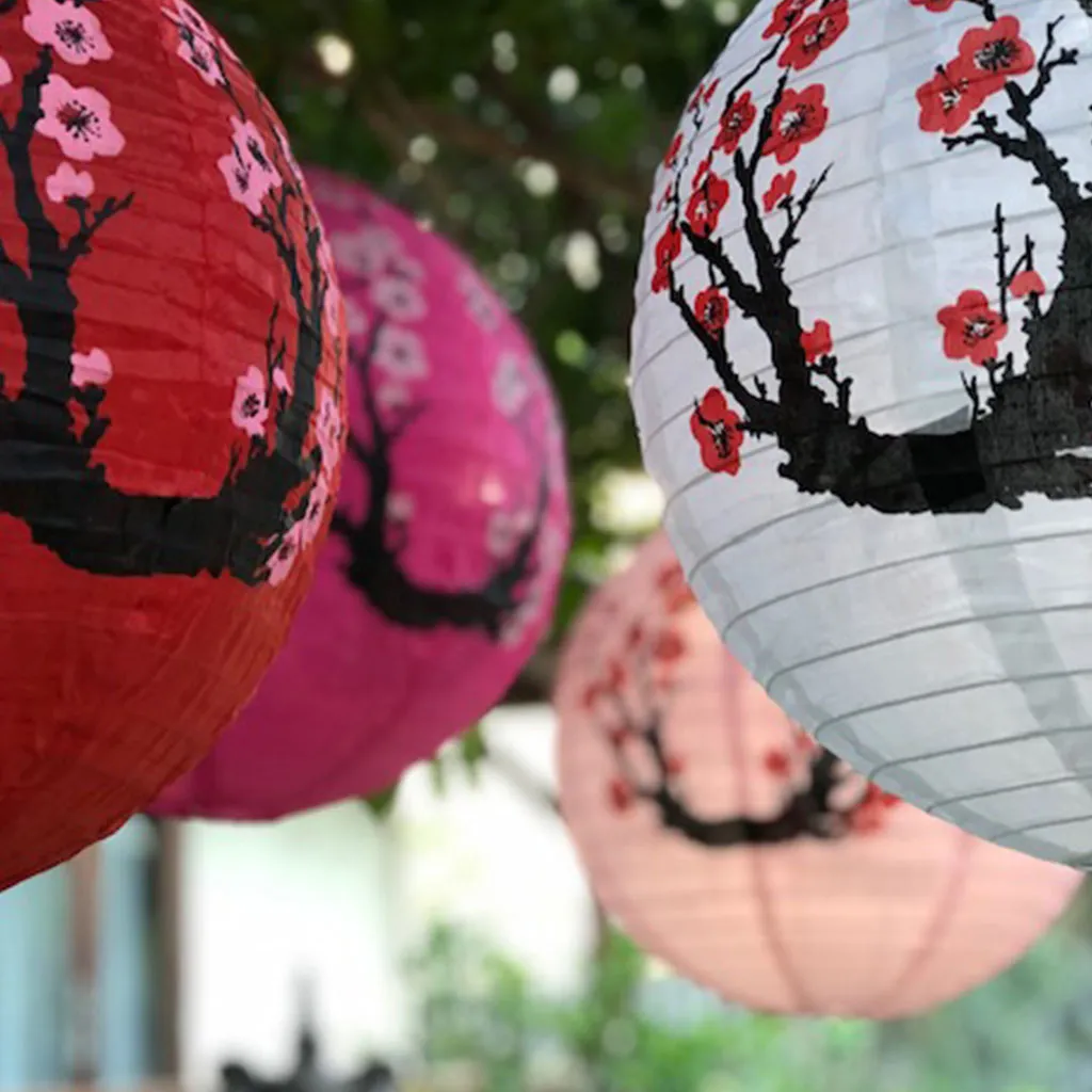 40cm Cherry blossom nylon lantern