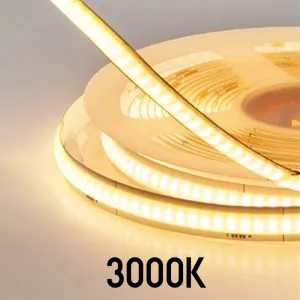 5 Meter 24V LED COB Strip 3000K IP65 (Power Supply Not Included)