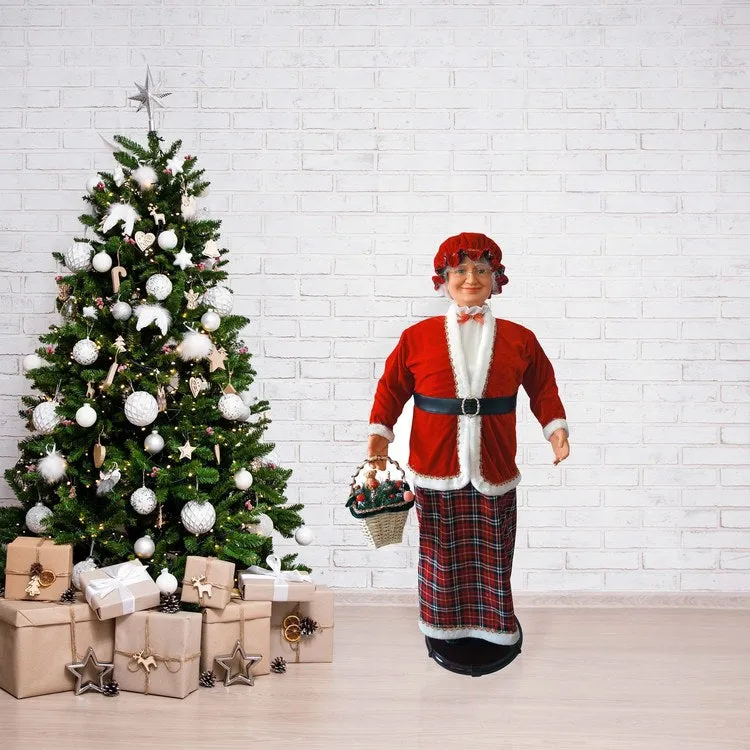 58" Dancing Mrs. Claus with Basket