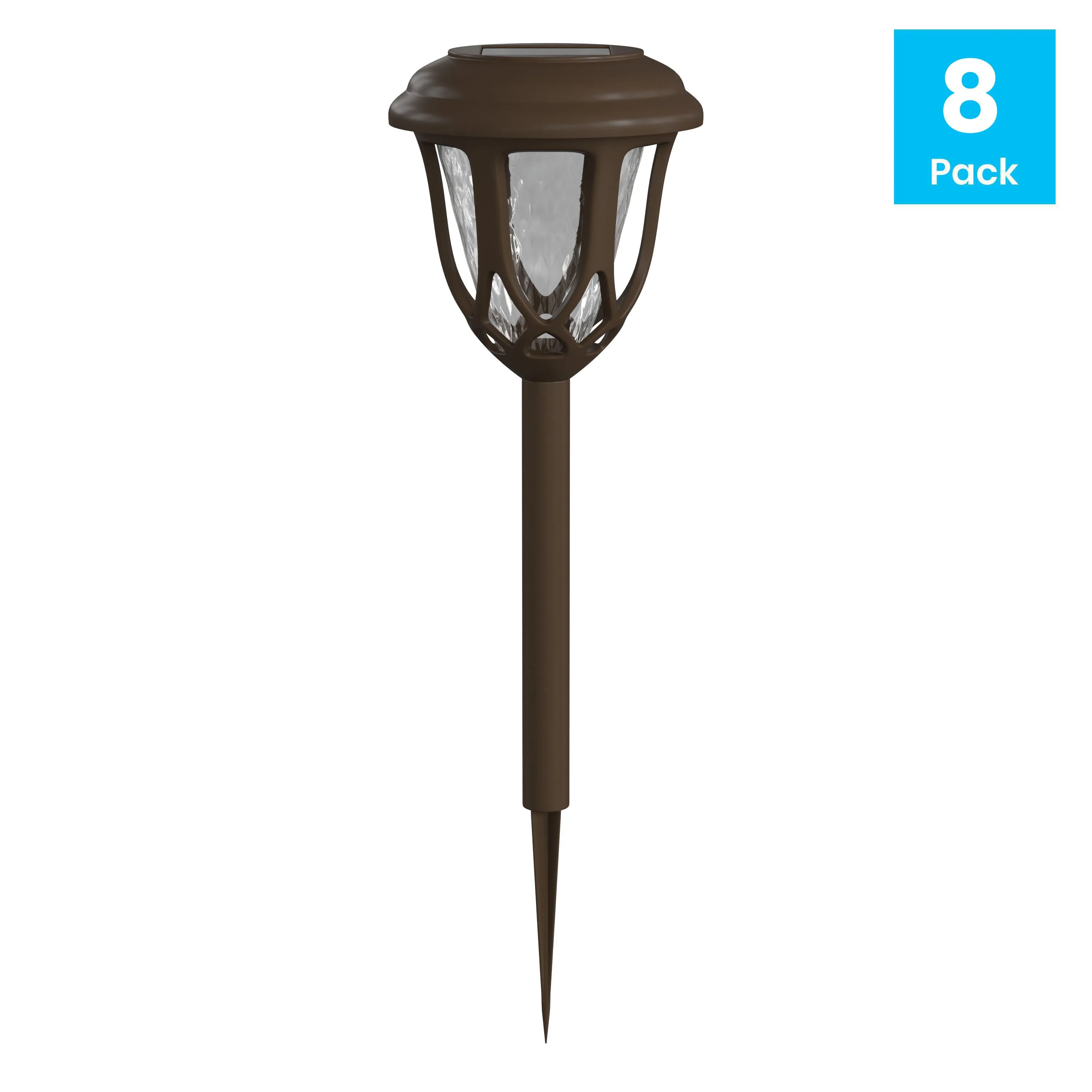 8 Pack Brown LED Solar Lights DN-SL114-8-BR-GG