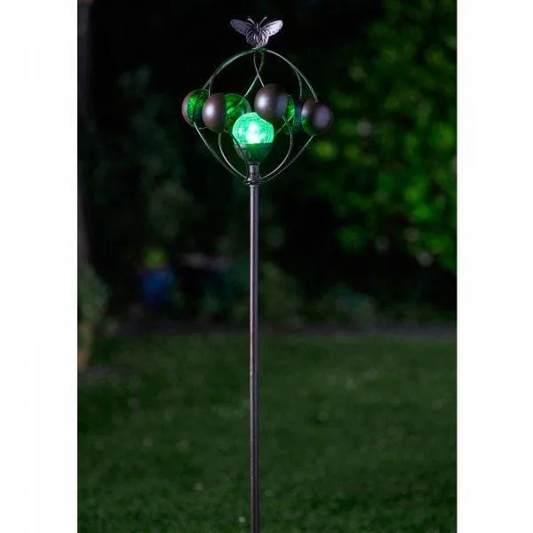 Aura Wind Spinner with Solar Crackle Globe