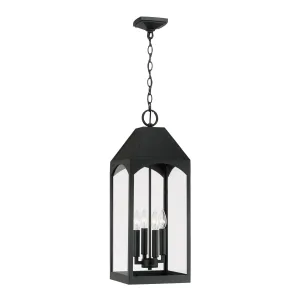 Burton 4-Light Outdoor Hanging Lantern in Black