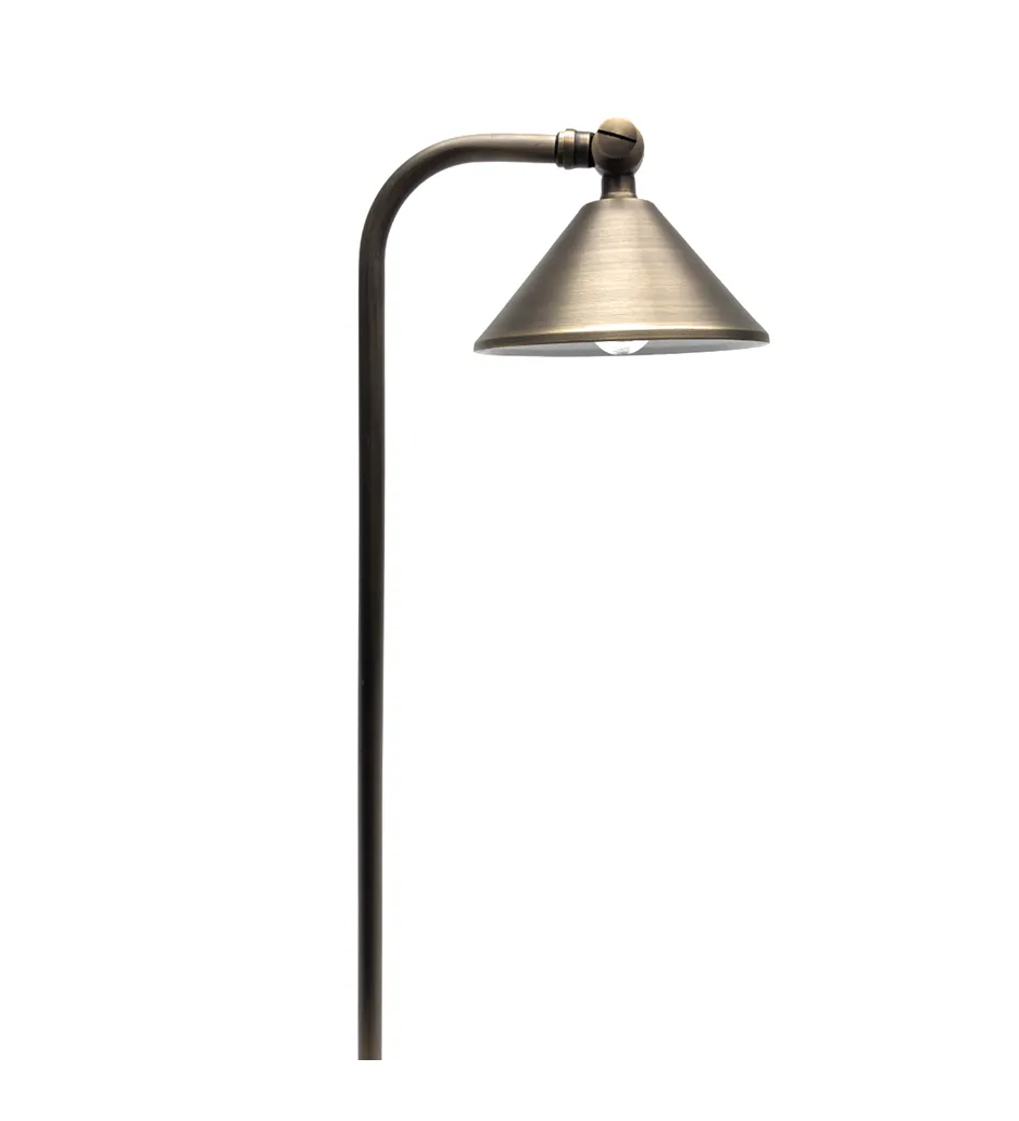 Casquette Solid Brass Directional Pathway Light Antique Bronze