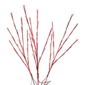 Celebrations LED Red Lighted Red Twigs 32 in. Yard Decor