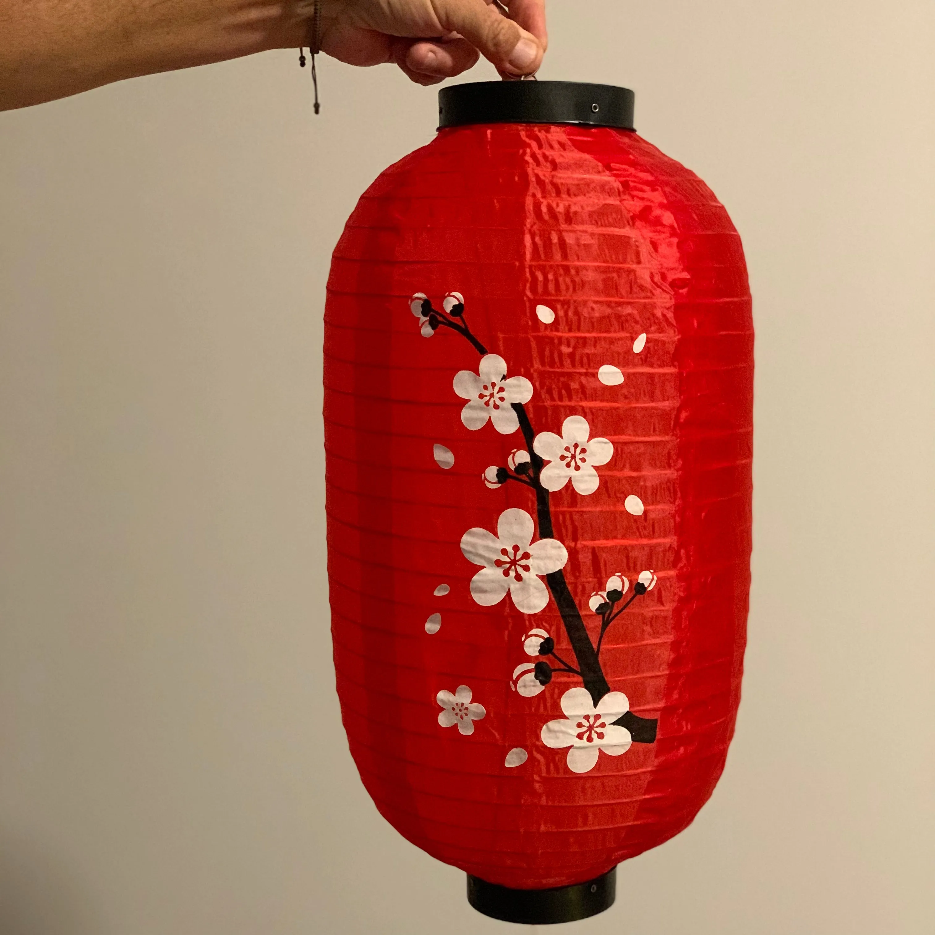 Cherry Blossom Lanterns 25cm x 45cm - Red Nylon 2 PACK