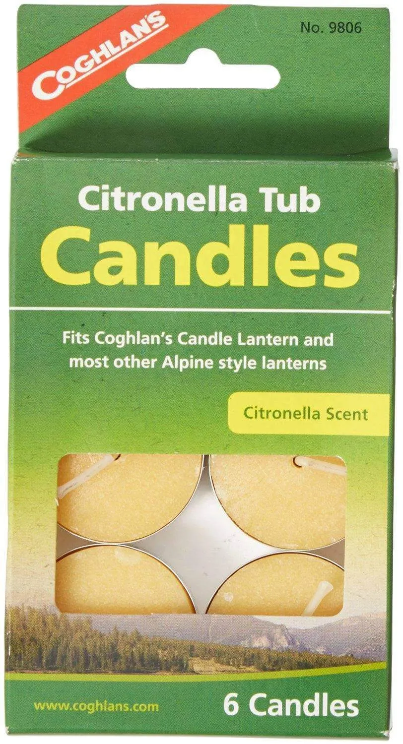 Coghlans Citronella Tub Candles 6 Pack