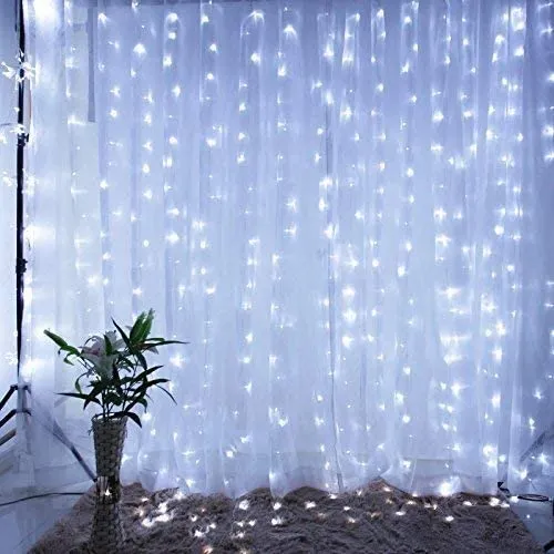 Curtain Lights 9.8x6.6 Feet 224 LED String Lights Fairy String Lights for Wedding Party Home Garden Indoor Outdoor Wall Backdrops Decorations Waterproof UL Safety Standard