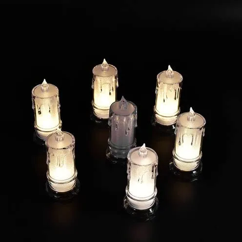 Drumstone Battery Operated LED Candle Tealight Diya, Decorative Lights for Home, Wall, Lighting Decoration