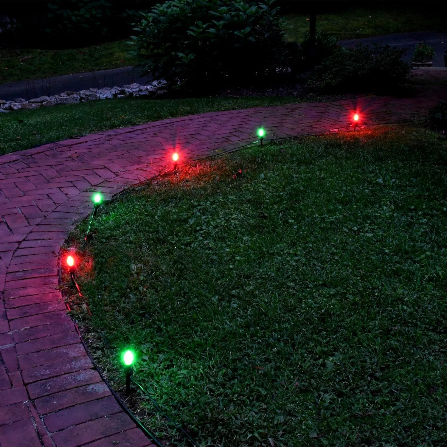 Electric Pathway Lights with 8 LED Bulbs