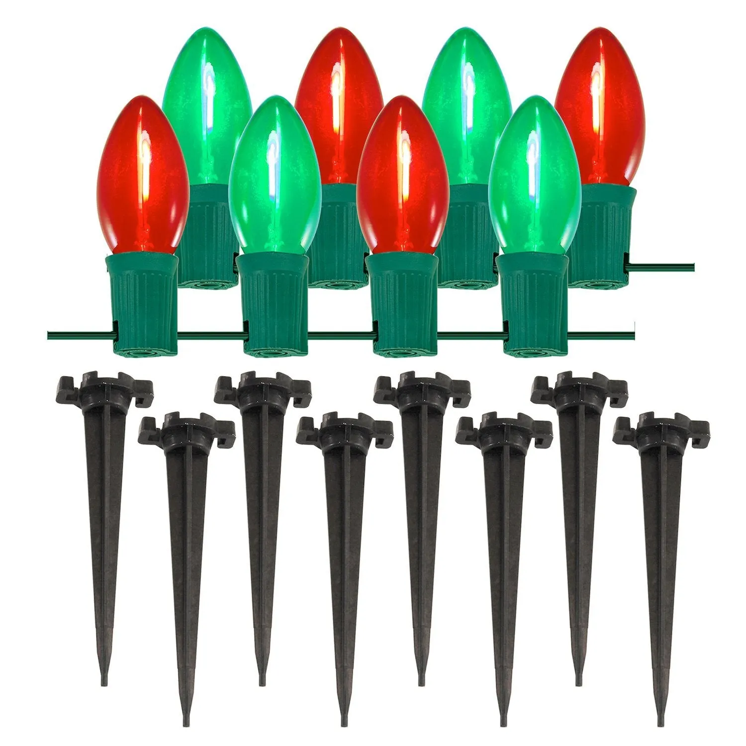 Electric Pathway Lights with 8 LED Bulbs