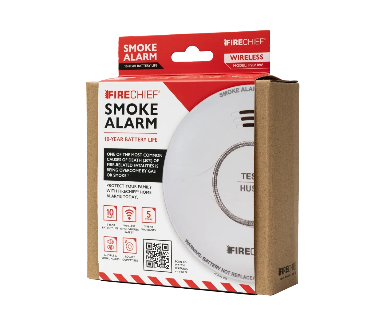 Firechief 10 year Battery Wireless Smoke Alarm