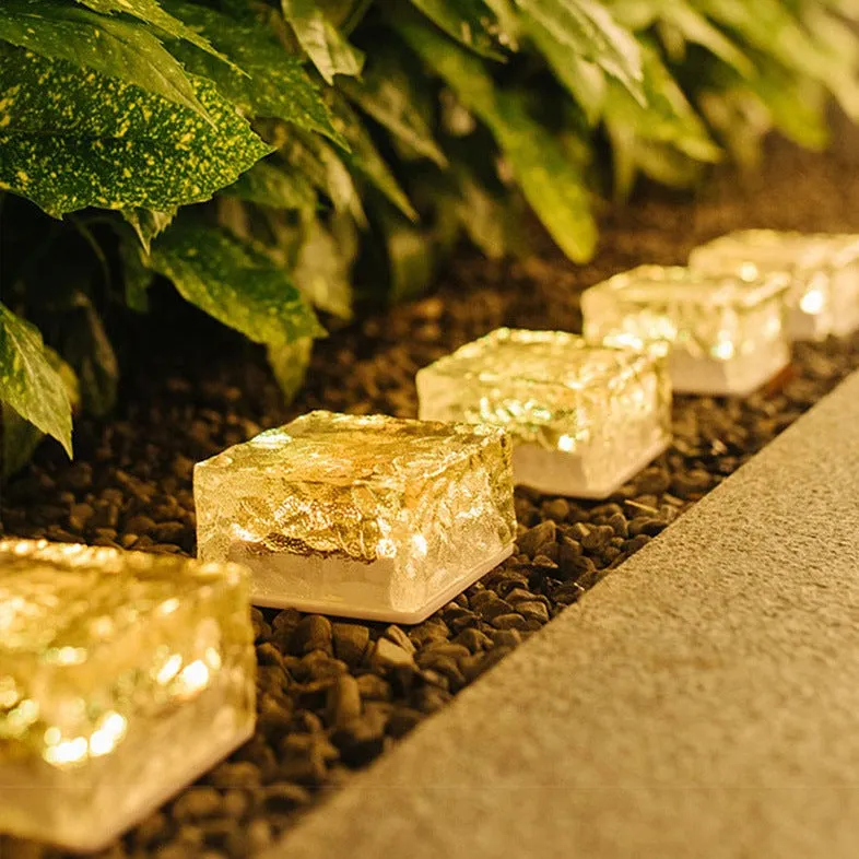 Garden Solar Ice Cube Charming Glass Brick Lights