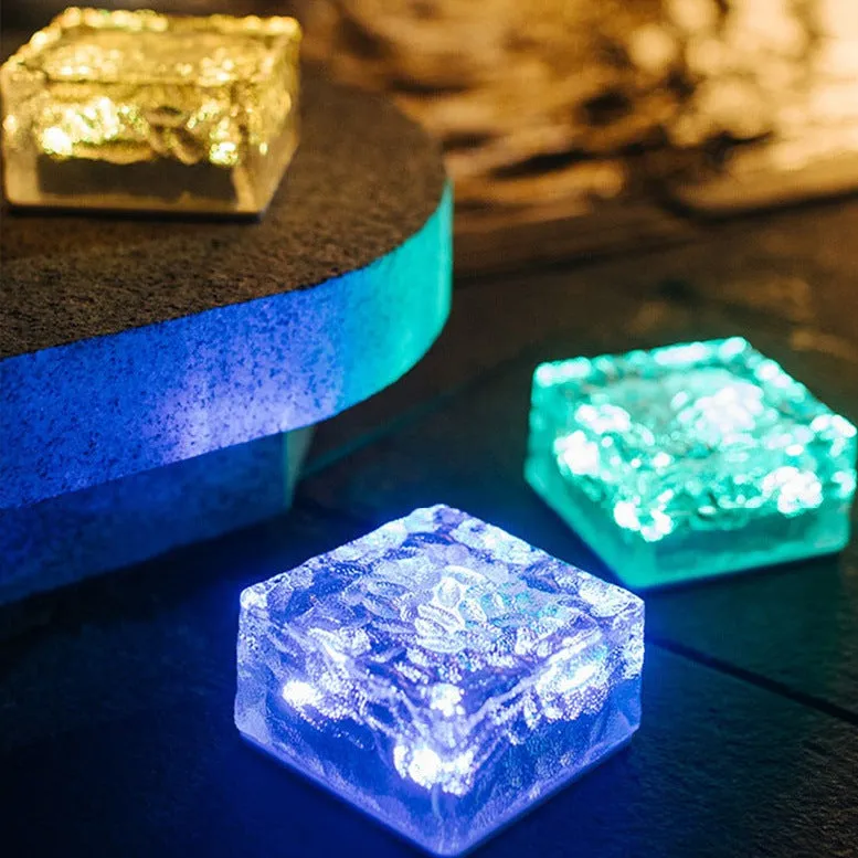 Garden Solar Ice Cube Charming Glass Brick Lights