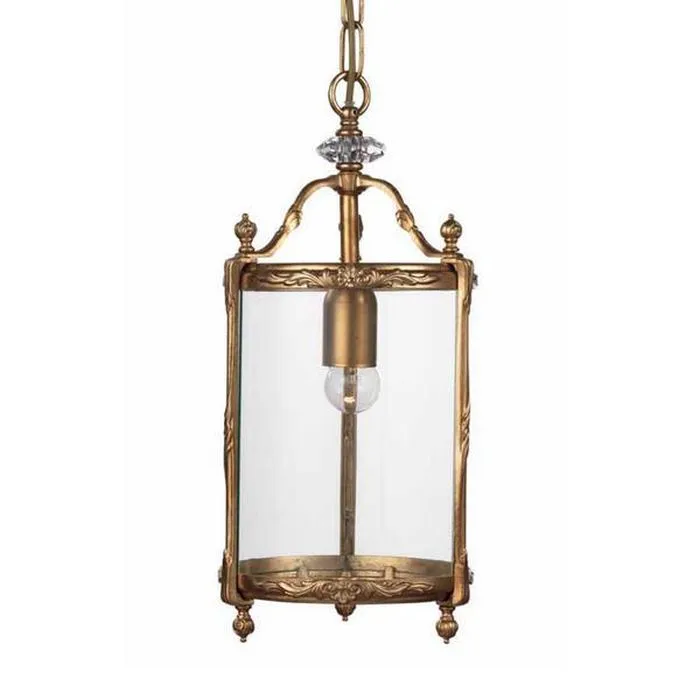 Gold & Glass Hanging Ceiling Lantern With Premium Elements