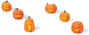 HV, Lit Jack-O-Lanterns (Set of 6), 810798, Halloween Village