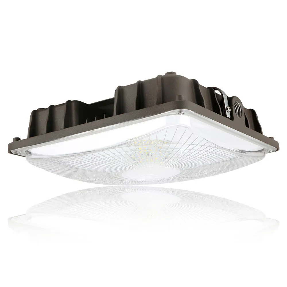 Konlite LED Canopy Area Light - 40W - 5,450 Lumens - 5000K - Non-Dimmable -120-277V - 100W Equal