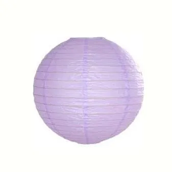 Lavender Round paper lantern with LED light / no led light