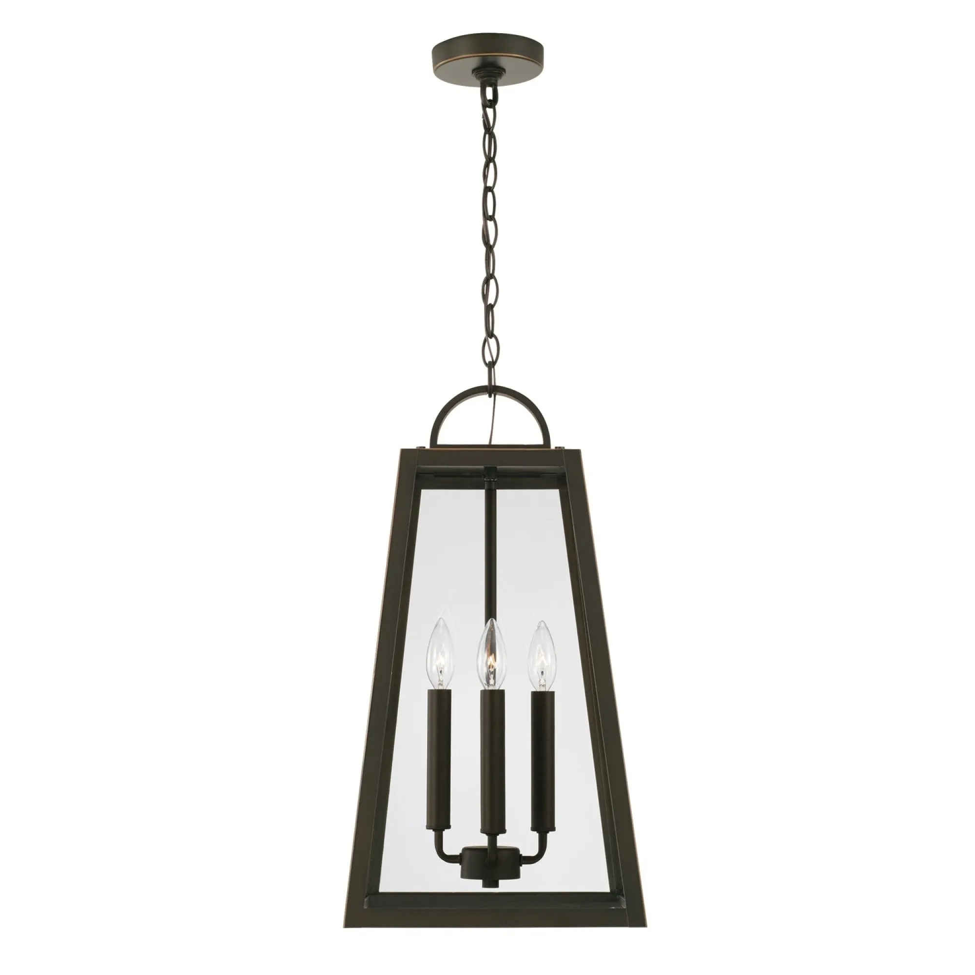 Leighton - Coastal Outdoor Hanging Lantern - Oiled Bronze