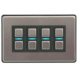 Lightwave L24-SS Smart Dimmer Switch 4 Gang - Stainless Steel