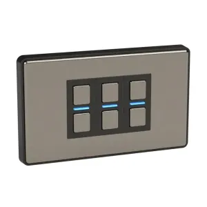 Lightwave LP23MK2 Smart Dimmer with Energy Monitoring, 3 Gang, Stainless Steel Works with Alexa, Google Assistant, HomeKit. iOS & Android Compatible