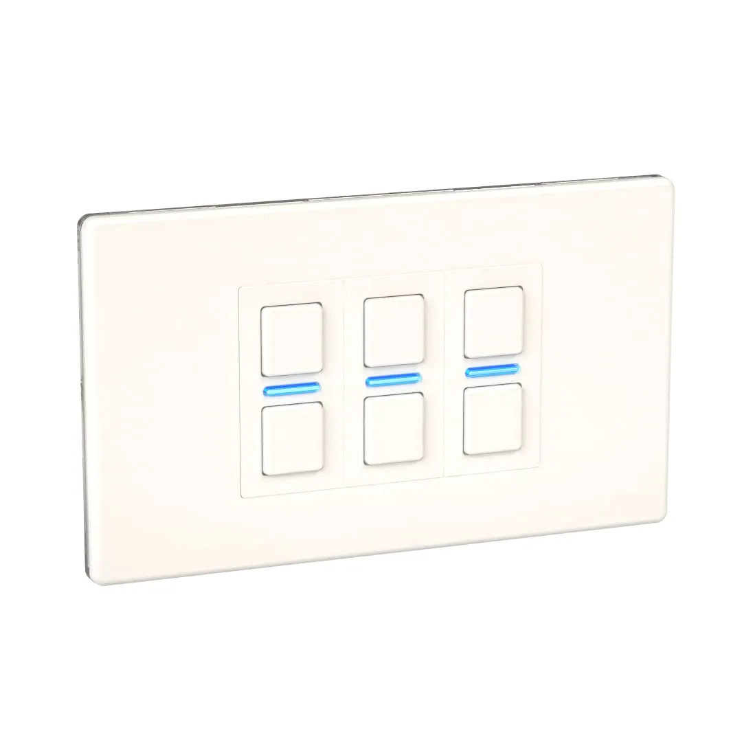 Lightwave LP23MK2 Smart Dimmer with Energy Monitoring, 3 Gang, White Works with Alexa, Google Assistant, HomeKit. iOS & Android Compatible