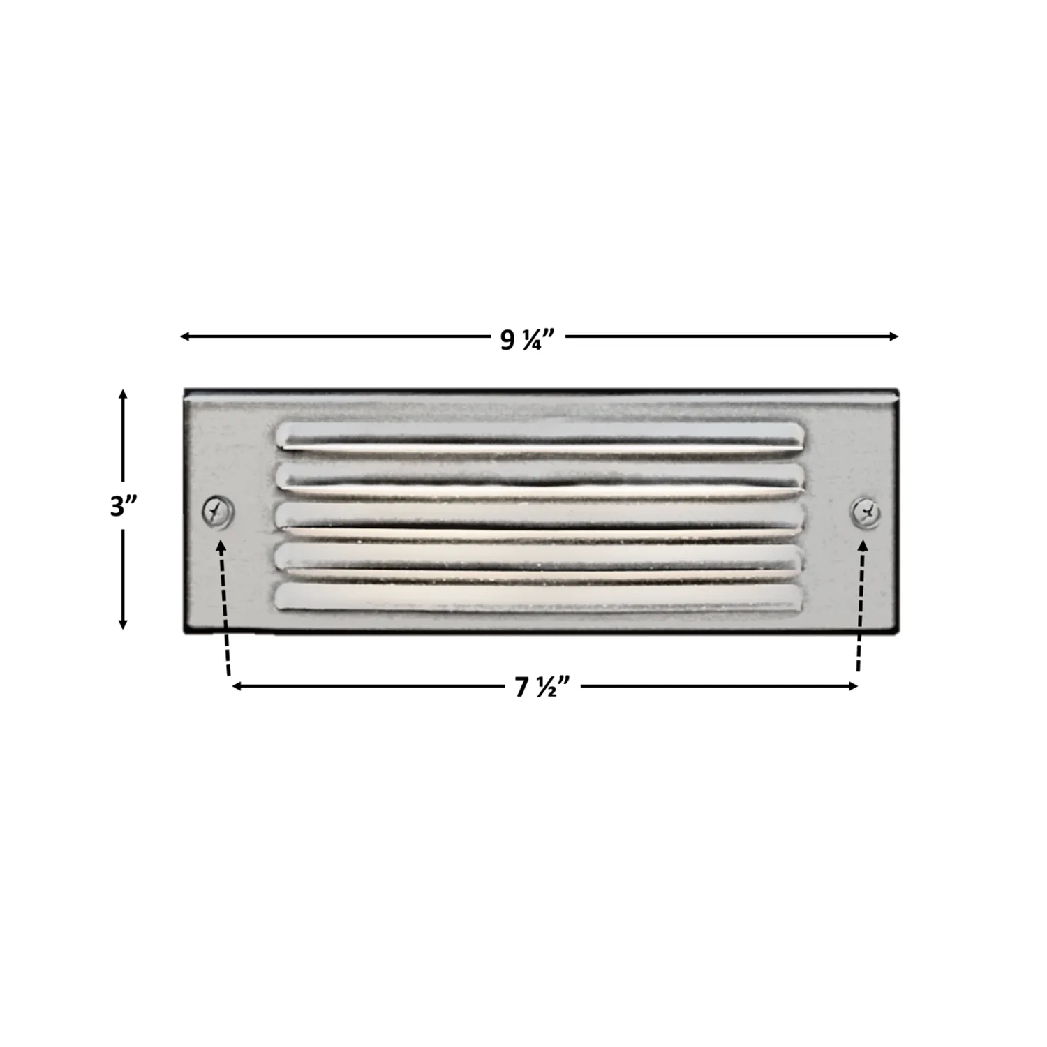 Louvered Face Plate Cover for Valet Step/Deck Light