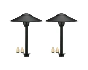 Lumina Lighting® 3W Low Voltage LED Pathway Lights 12V Replaceable LED Bulb Included (Black, 2-Pack)