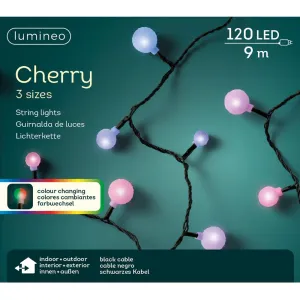 Lumineo 120 LED Colour Changing Cherry Bulb String Lights (9m)