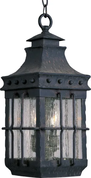 Nantucket 3-Light Outdoor Hanging Lantern in Country Forge