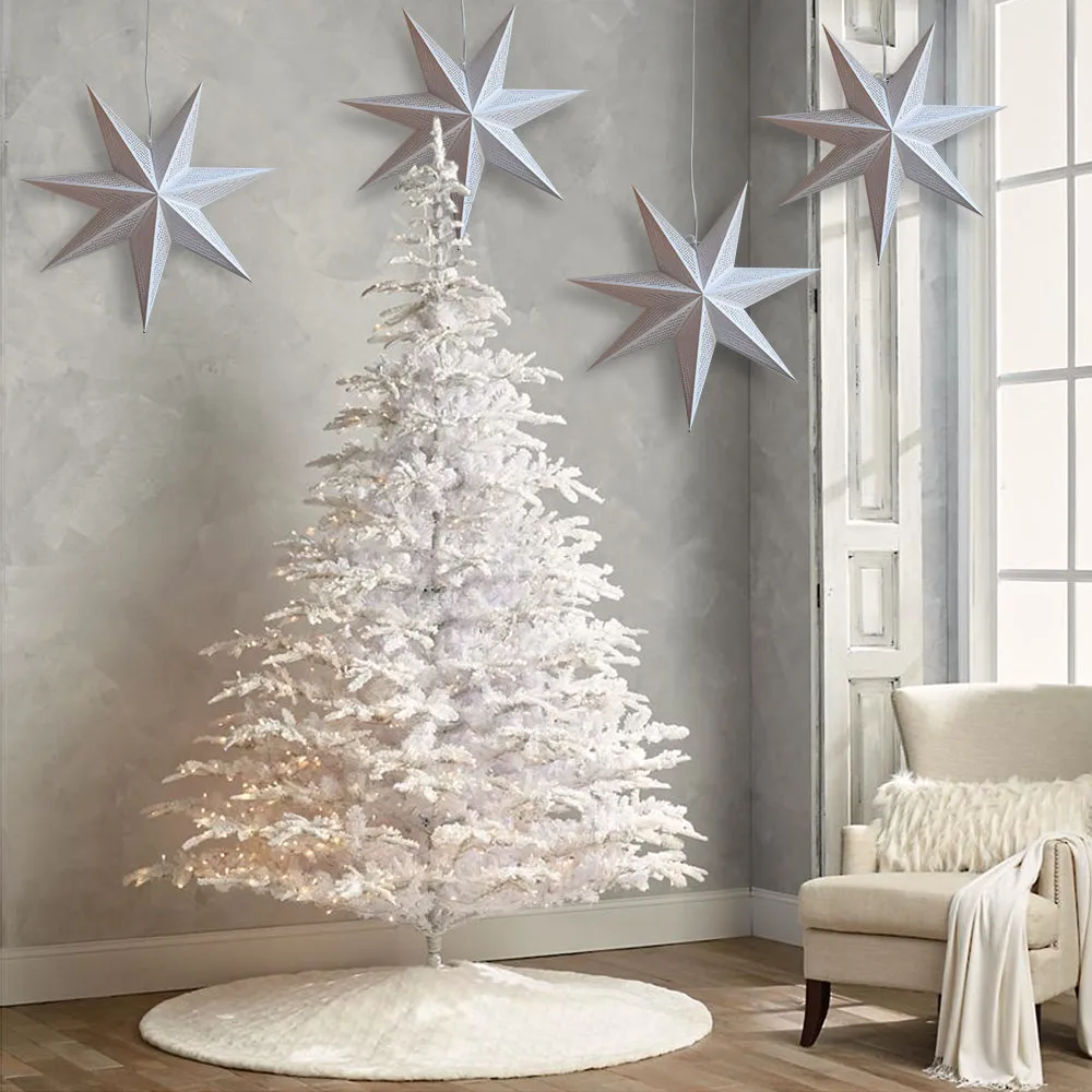 Paper Star Lantern Decoration (22 inch Cosmic White 7-Point Lighted Star)