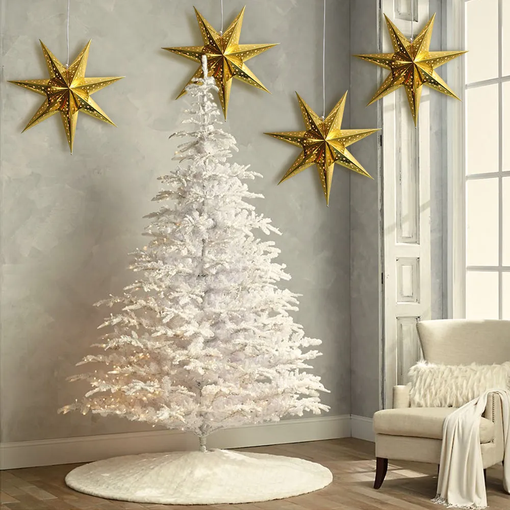 Paper Star Lantern Decoration (22 inch Galaxy Gold 7-Point Shining Star)