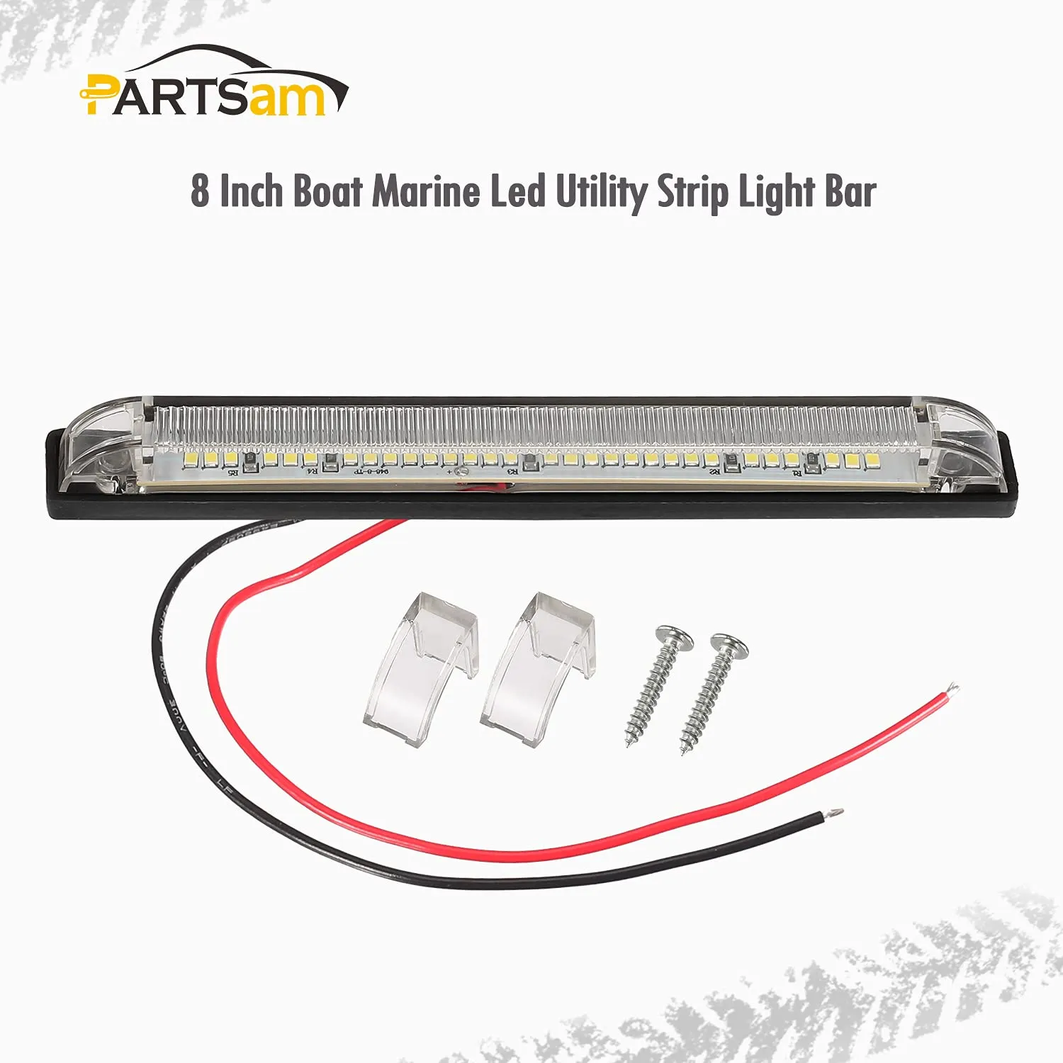 Partsam 8 Inch Slim Line Boat RV Interior Lighting, Pickup Truck Lights