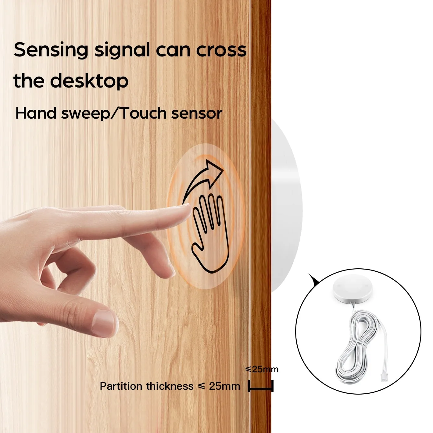 Penetrable Wood Hand Sweep Touch Sensor Neon LED Lights