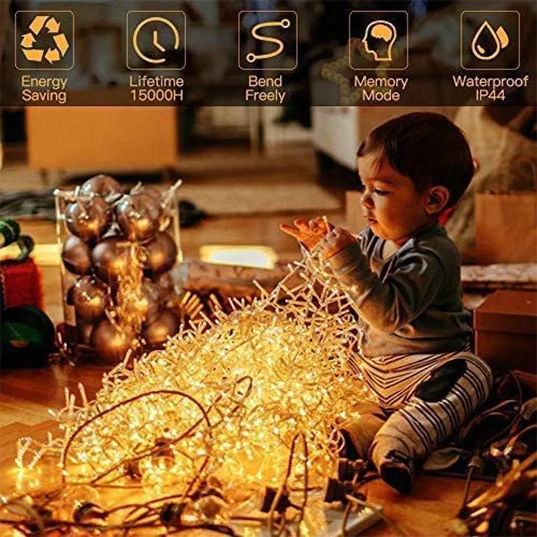 Quntis 100M (328ft) 500 LED String Waterproof Lights – EU Standard Outdoor Christmas & Holiday Decoration Lights