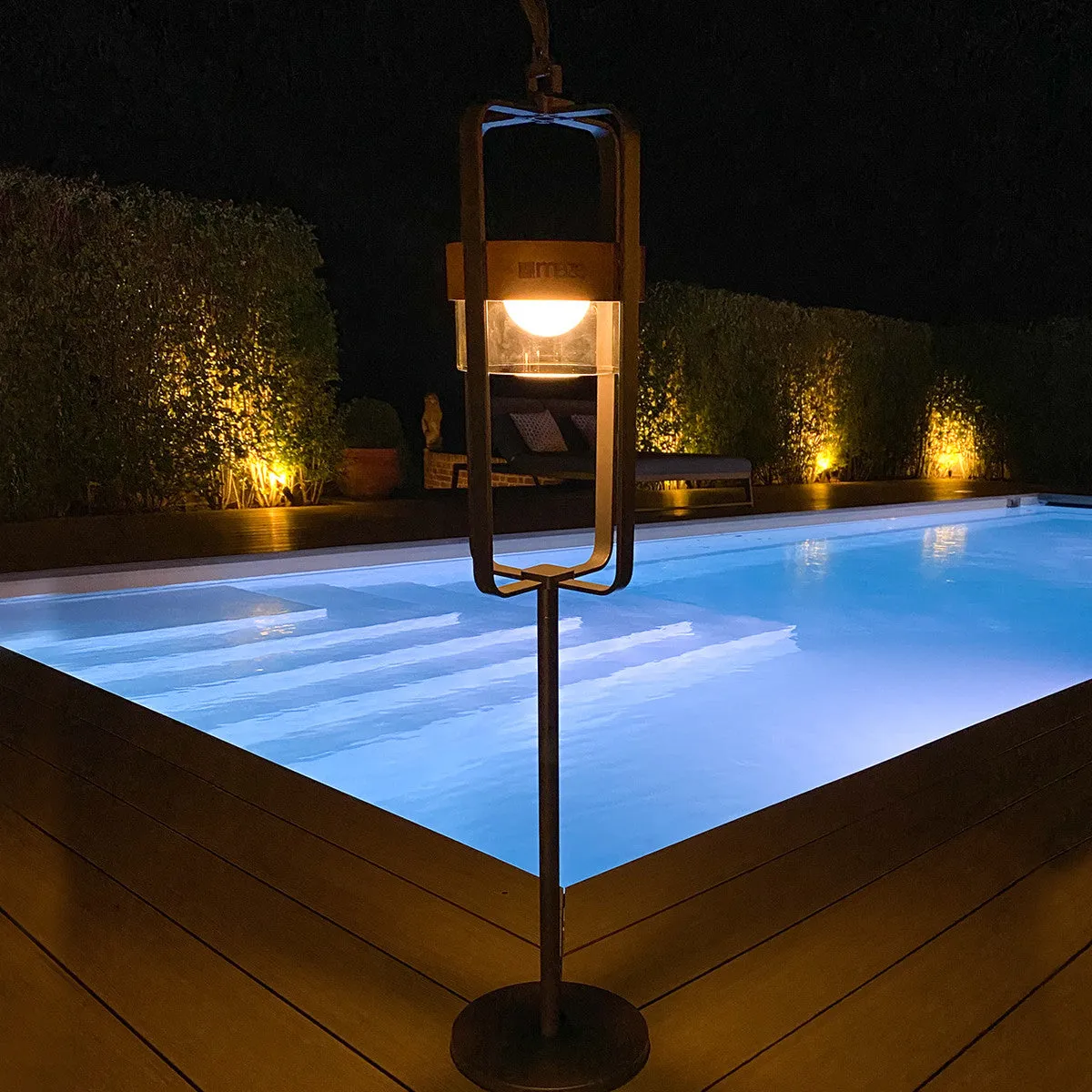 Satellite Outdoor Modern Charcoal Solar Light With Stand Large