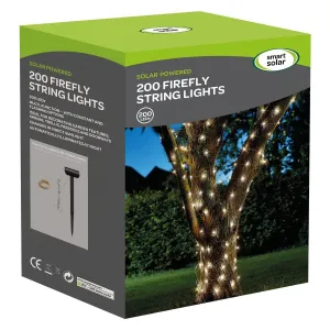 Smart Solar 200 LED Warm White Firefly String Lights