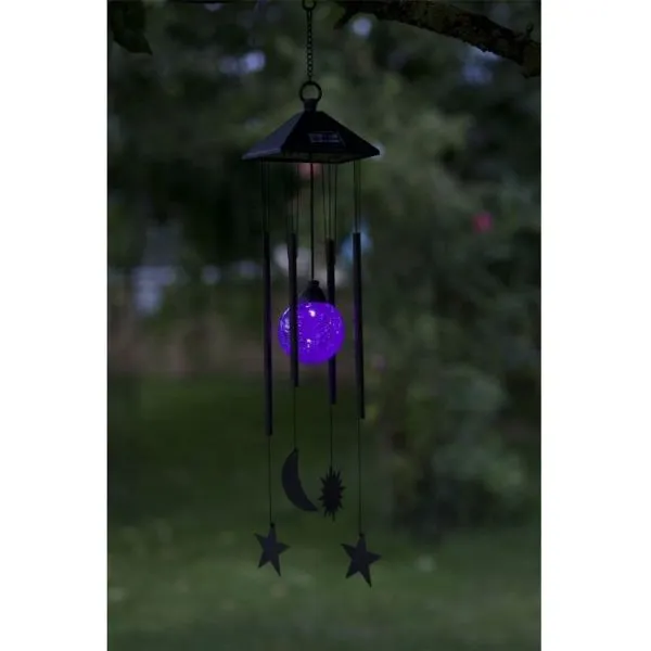 Smart Solar 78cm Sun, Moon & Star LED Windchime