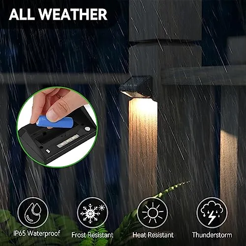 Solar Fence Lights 8 Colors, (8Pack)