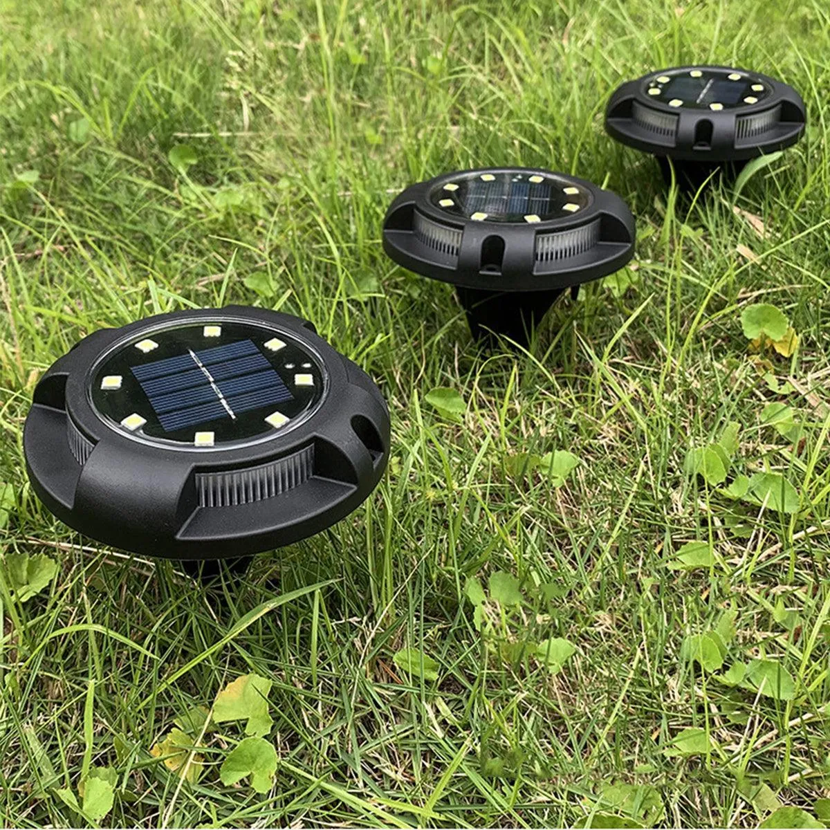 Solar Ground Lights Outdoor Solar Garden Disk Lights