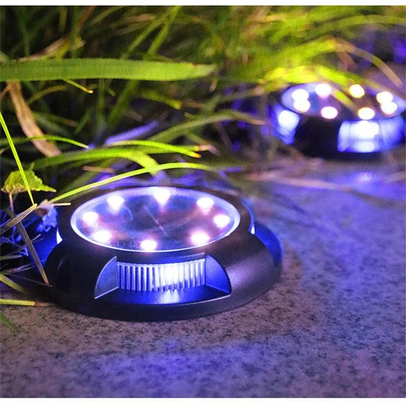 Solar Ground Lights Outdoor Solar Garden Disk Lights