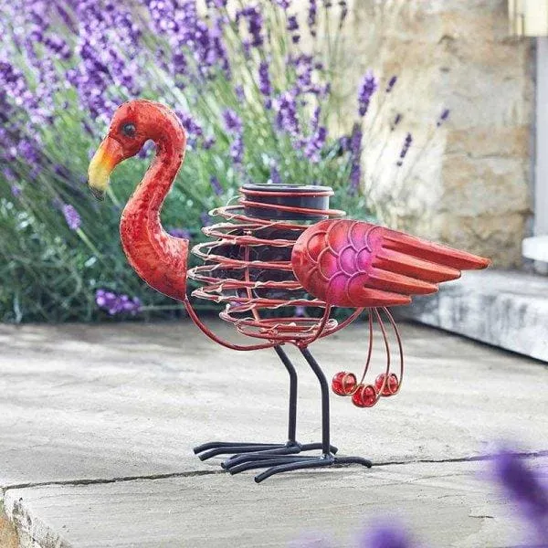 Solar Powered Flamingo Spiralight Garden Light