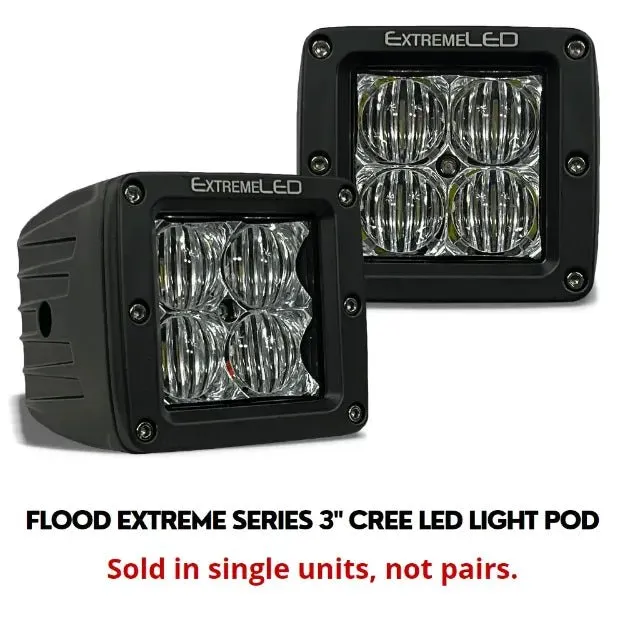 Spot and Flood Extreme Series 3" CREE LED Light Pod (All Options)