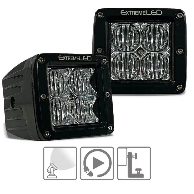 Spot and Flood Extreme Series 3" CREE LED Light Pod (All Options)