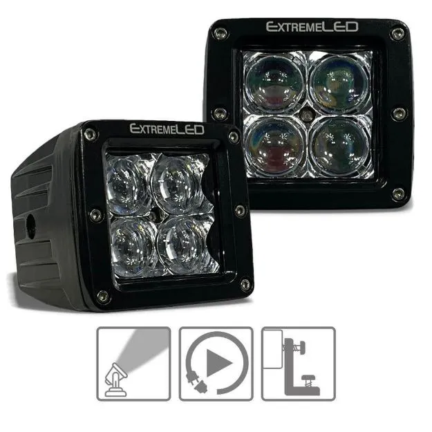 Spot and Flood Extreme Series 3" CREE LED Light Pod (All Options)